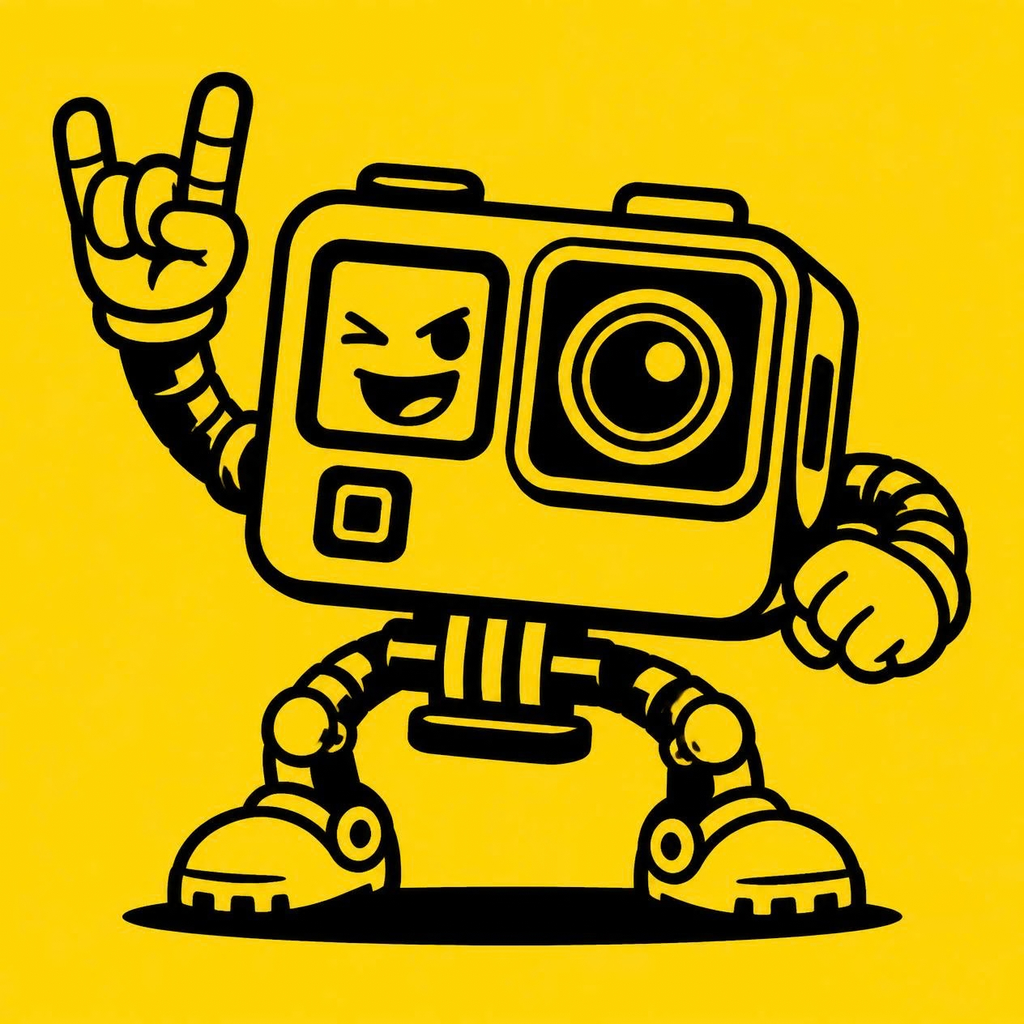 Yellow cartoon camera mascot